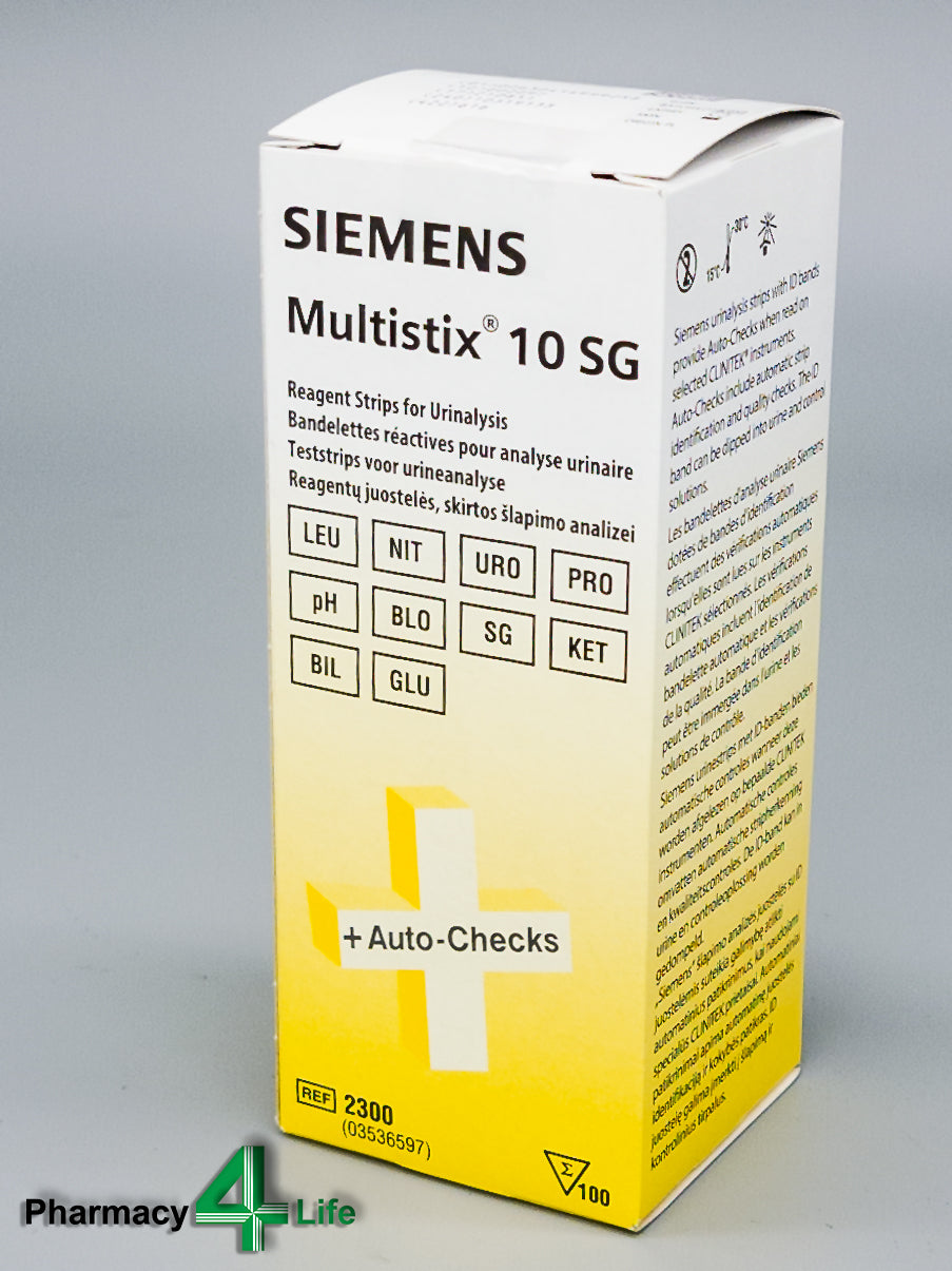 Siemens Multistix 10 SG Urine Reagent Test Strips (x100)